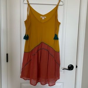 Color block swing dress